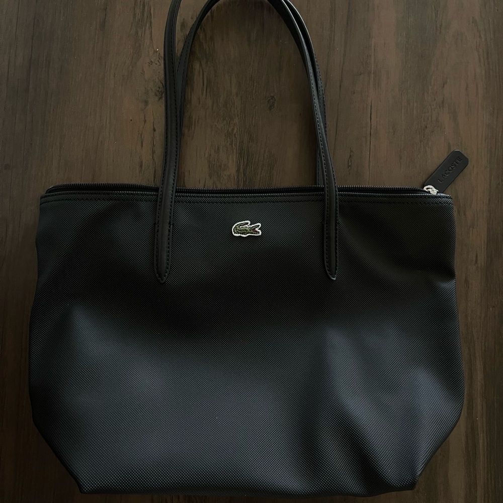 Lacoste Classic Black Tote Bag